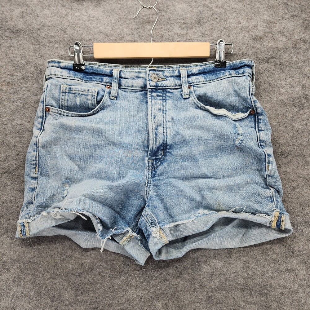 Old Navy Shorts Womens 12 OG Straight Blue Denim Button Fly
